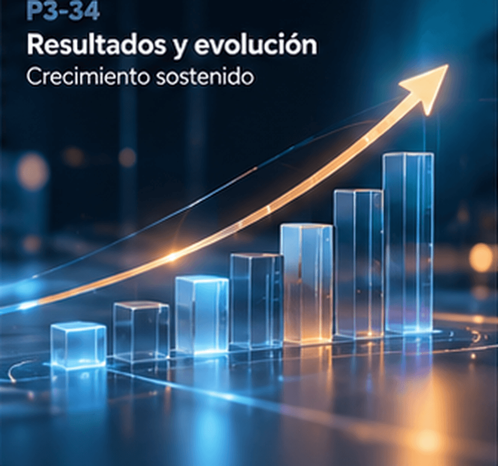 Representación conceptual de crecimiento sostenido